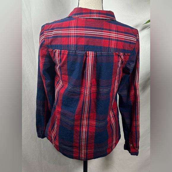 Tommy Hilfiger Red and Blue Button Down Shirt - Picture 4 of 10